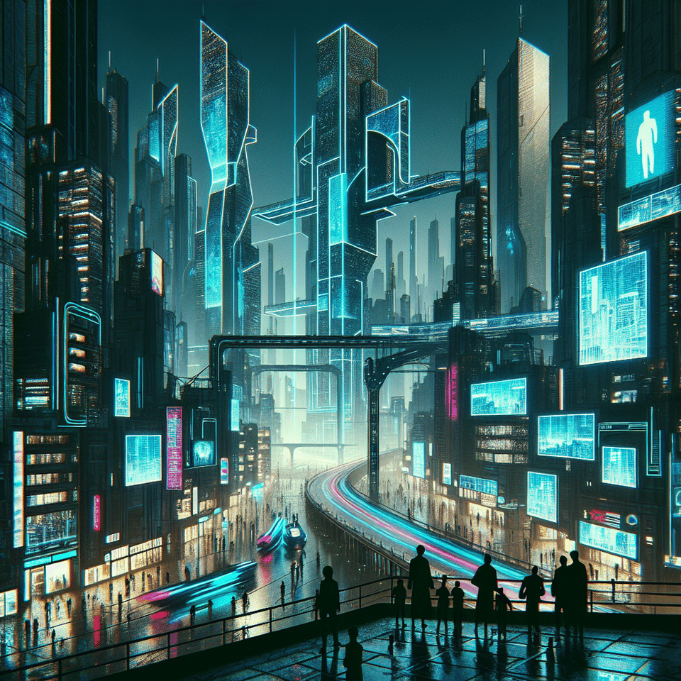 a cyberpunck city text effect image