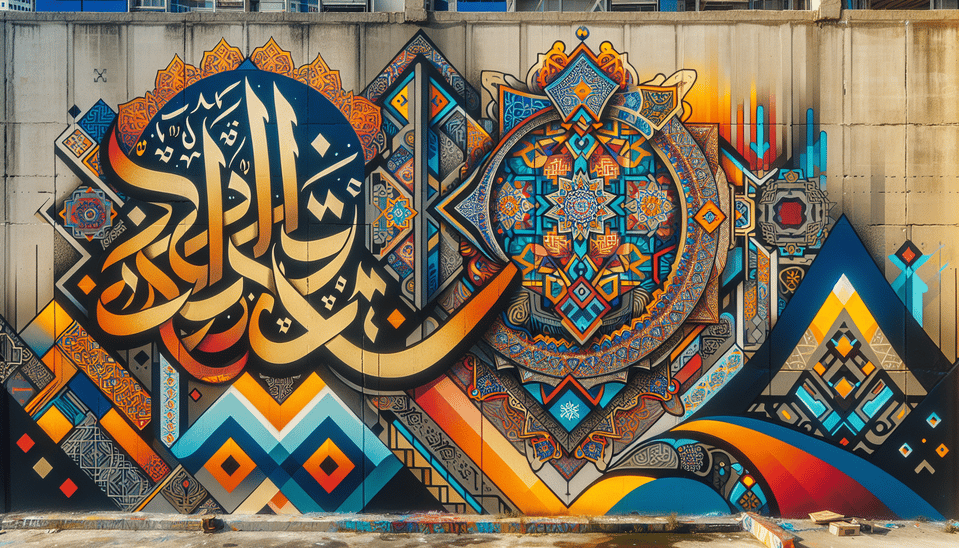 EID MUBARAK, graffiti text effect image