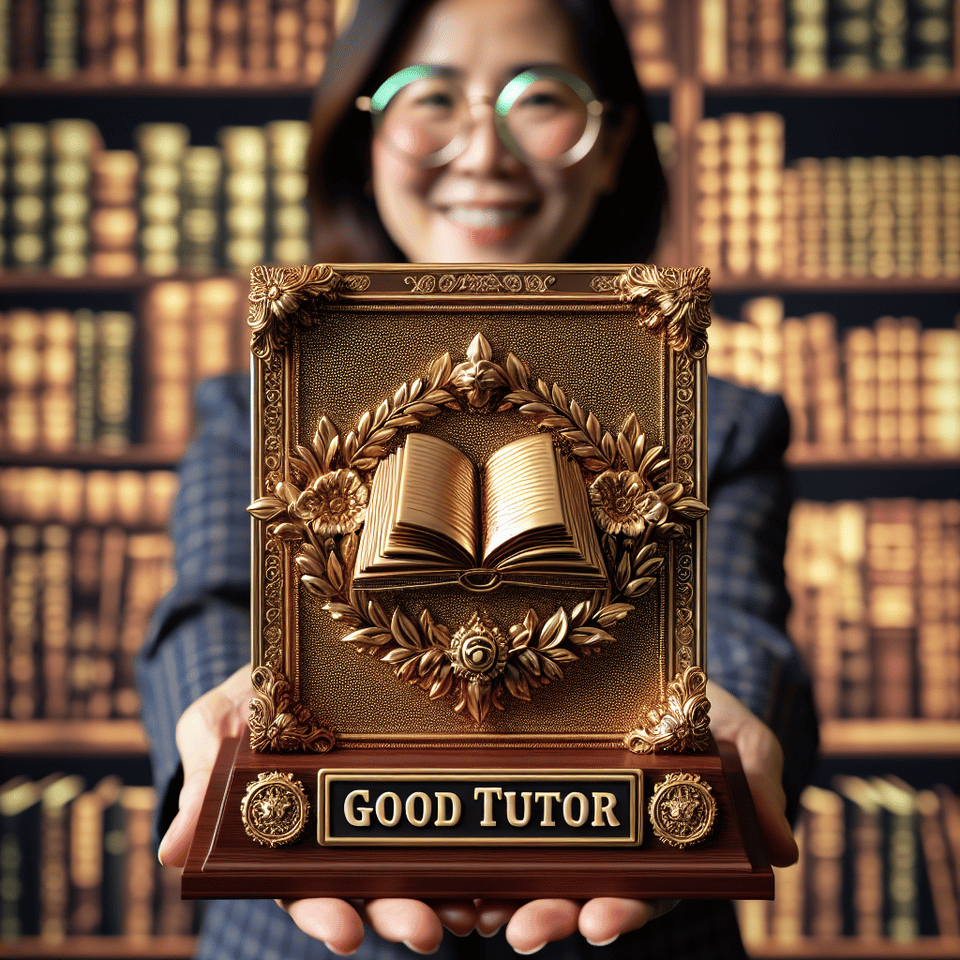 good tutor award text effect image