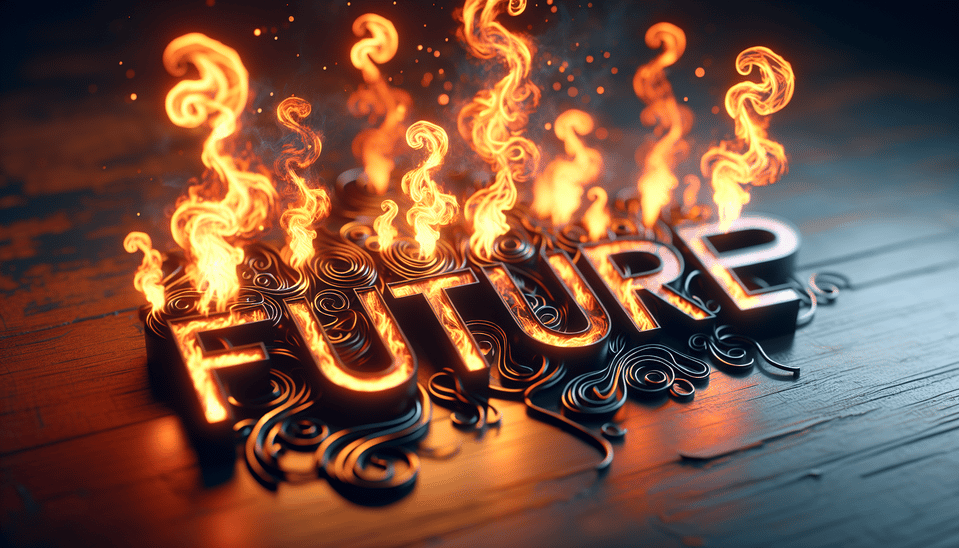 text Future? fire curls text effects text effect image