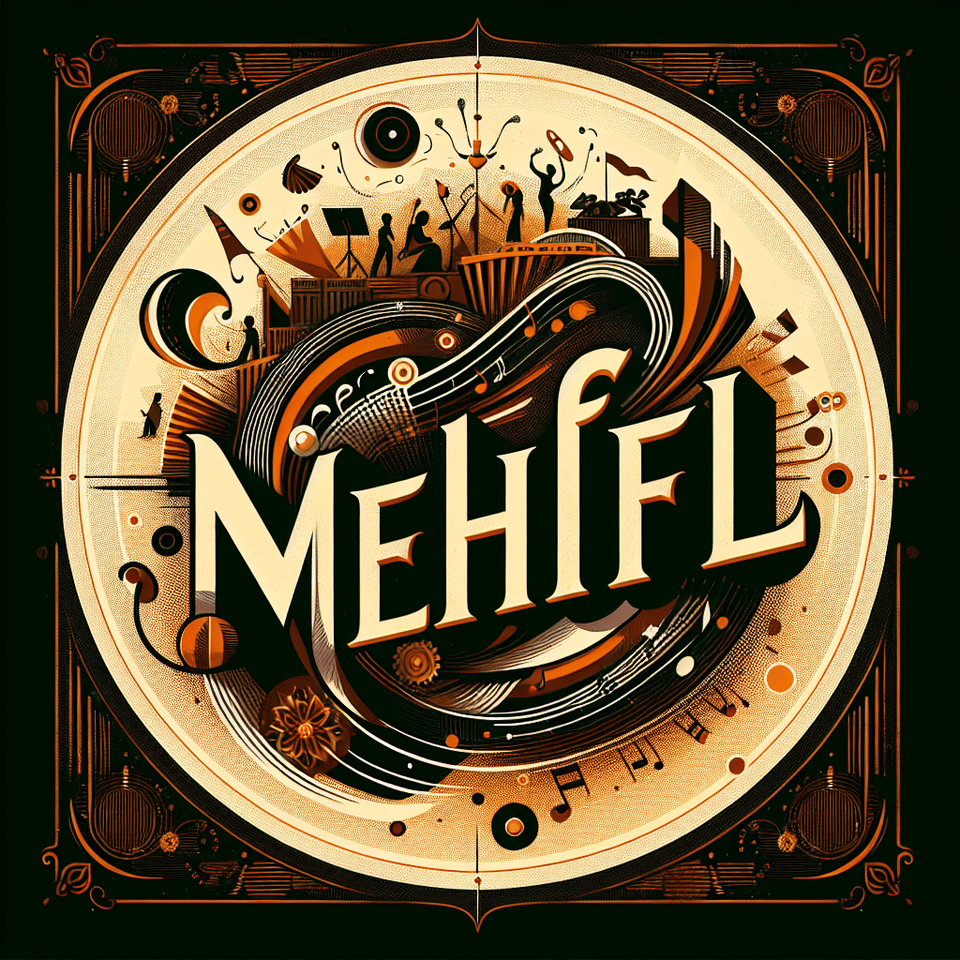 മെഹ്ഫിൽ, cinematic, typography, poster text effect image