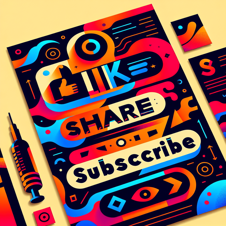 like,share and subscribe text effect image