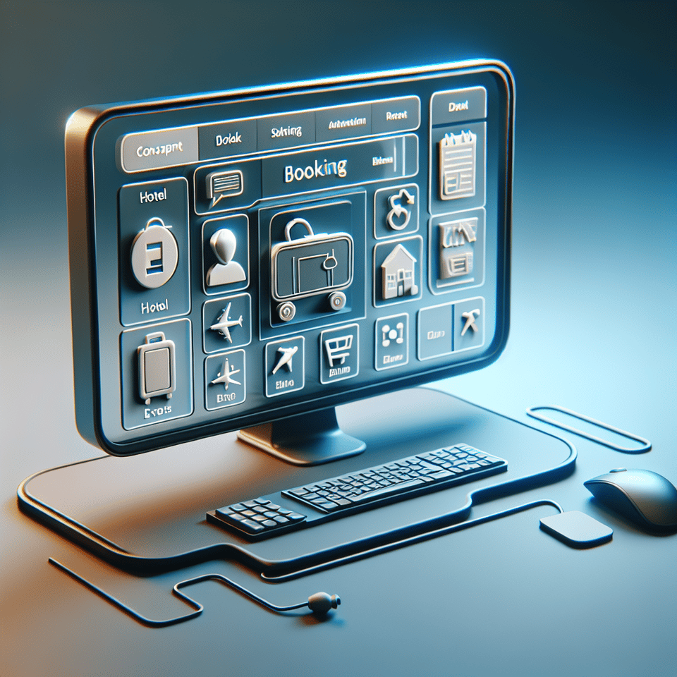 Booking, 3d render text effect image