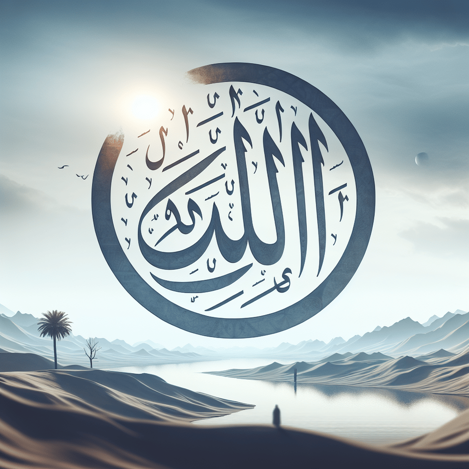লা ইলাহা ইল্লাল্লাহ, conceptual art text effect image