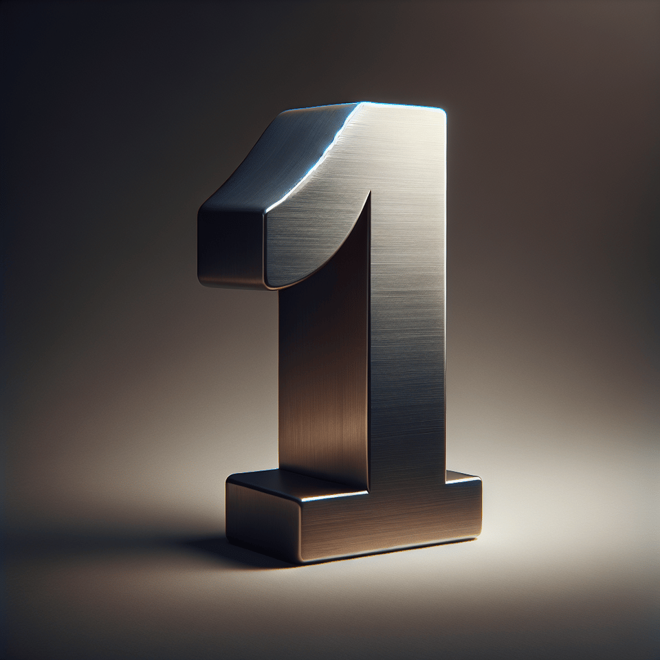 Number 1 text effect image