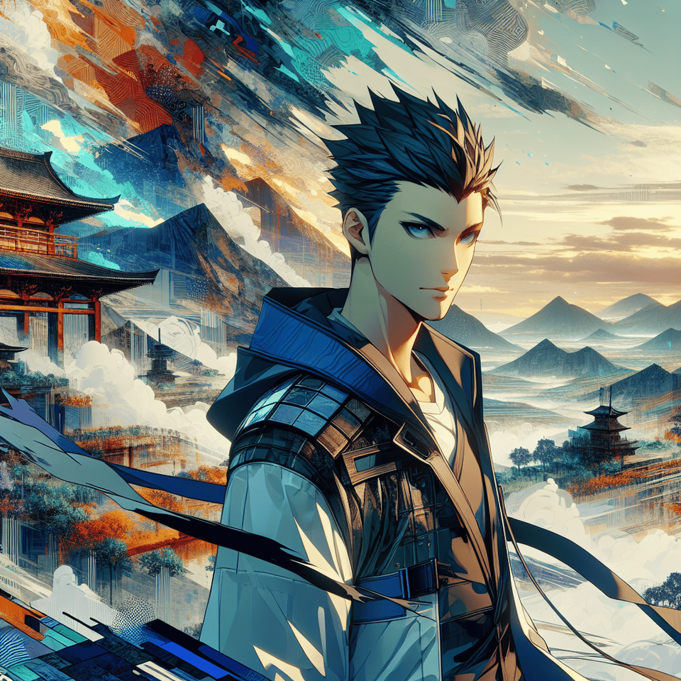 Rester Jake , cinematic, conceptual art, anime text effect image