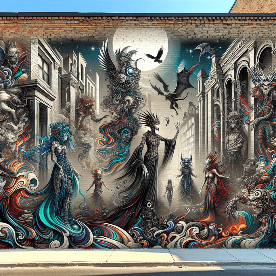 Rester Jake , dark fantasy, graffiti, fashion, painting text effect image