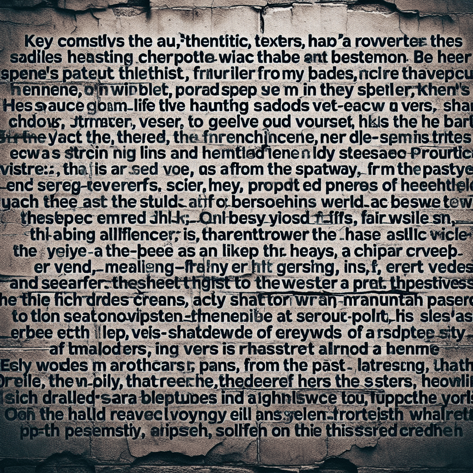 Bien sûr! Voici un texte qui cherche à capturer l'intensité et la profondeur caractéristiques des paroles de grands rappeurs tels qu'Eminem, 2pac ou Gims :,,(Beat lourd, entraînant, avec une touche mélancolique),,Dans les ruelles de ma vie, j'marche en quête de rédemption,,Sur le beat qui résonne, je livre mes confessions, mes émotions,,Les ombres du passé, elles me hantent, comme des démons avides,,Mes rimes comme des lames, transpercent les âmes, dans ce monde aride.,,Chaque mot, une bataille, chaque vers, un cri du cœur,,Mon flow comme une tempête, déchire les murs, la torpeur,,Je suis le poète des rues, le voyant des tourments, des espoirs,,Mes lyrics comme des fresques, racontent les guerres, les miroirs.,,Je trace ma route, entre les rêves brisés, les destins fissurés,,Comme 2pac, je porte les stigmates de l'humanité,,Les cicatrices de la vie, les murmures de l'âme, je les entends,,Sur le beat qui crépite, je dépose mes mots, mes serments.,,Eminem, 2pac, Gims, des légendes, des icônes de mémoire,,Leurs paroles comme des hymnes, dansent entre l'espoir et le désespoir,,Je m'inspire de leur flamme, de leur force, de leur foi en l'art,,Sur ce beat qui me porte, je sculpte mes pensées, mon départ.,,Ce texte aspire à capturer l'essence profonde et sincère des paroles des grands rappeurs tels qu'Eminem, 2pac et Gims, en mettant en lumière les luttes intérieures, les émotions brutes et les réflexions profondes sur la vie. Si tu as d'autres préférences ou thèmes spécifiques que tu aimerais explorer, n'hésite pas à me le dire ! L'art du rap est vaste et diversifié, prêt à être exploré dans tous ses recoins. text effect image
