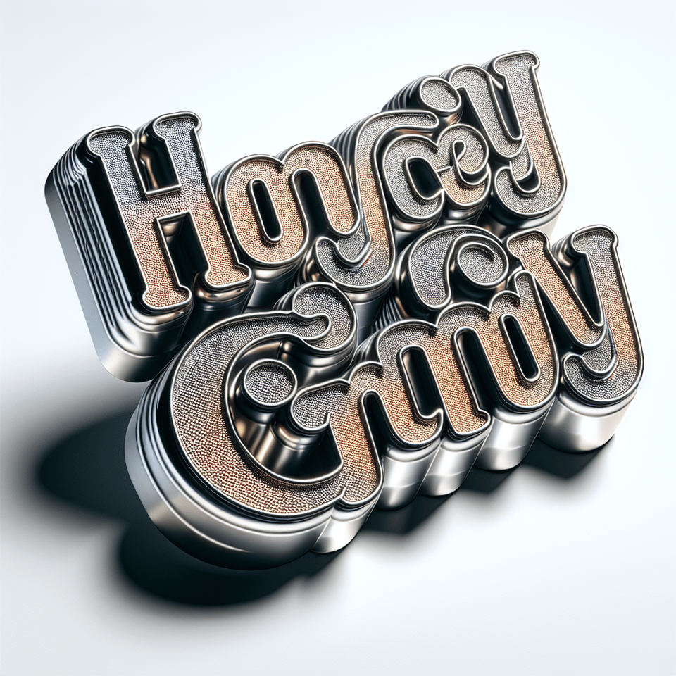 text honeycomb candy balloon foil text effect on white background groovy font text effect image