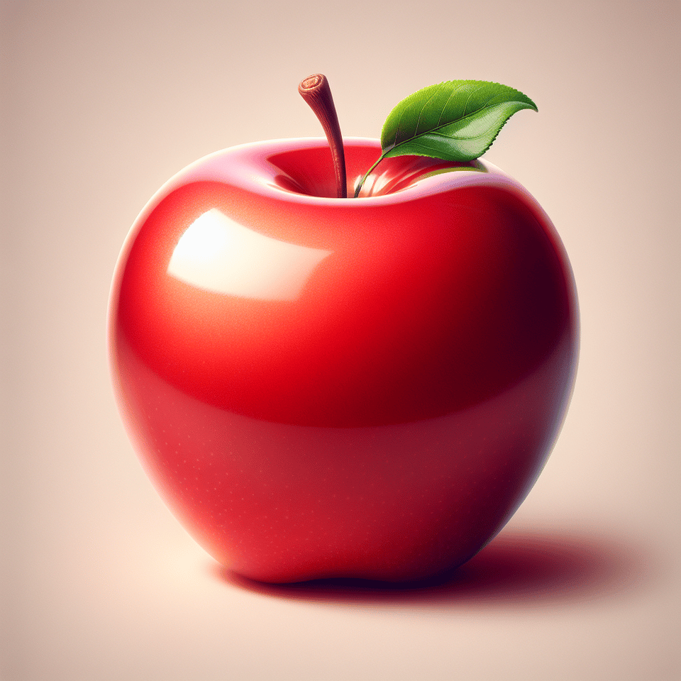 red apple text effect image