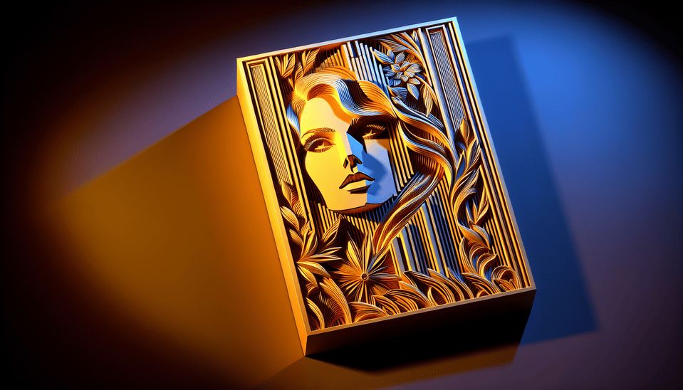 gold and bold, cinematic, illustration, 3d render, photo, vibrant, poster text effect image