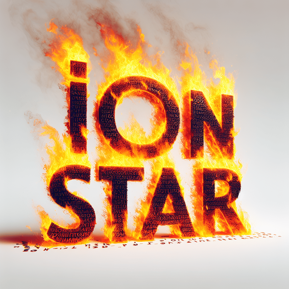 text Icon Star fire alphabet text effects on white background text effect image
