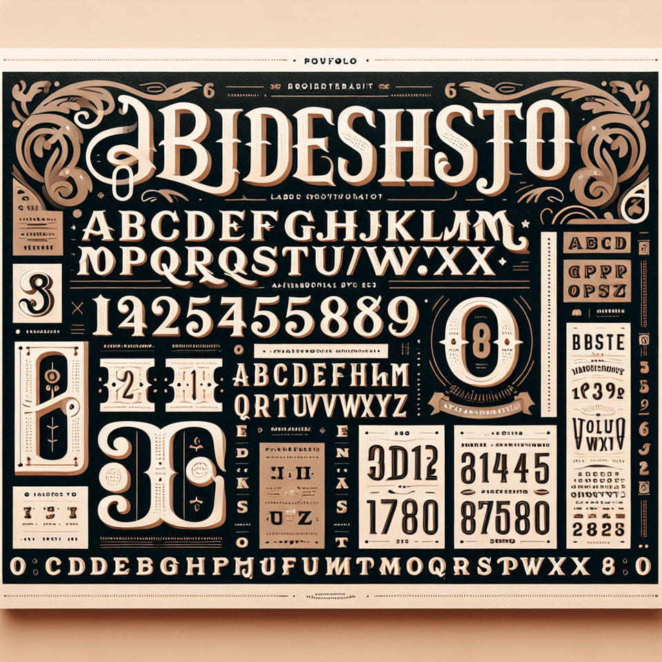 PORTFOLIO, typography text effect image