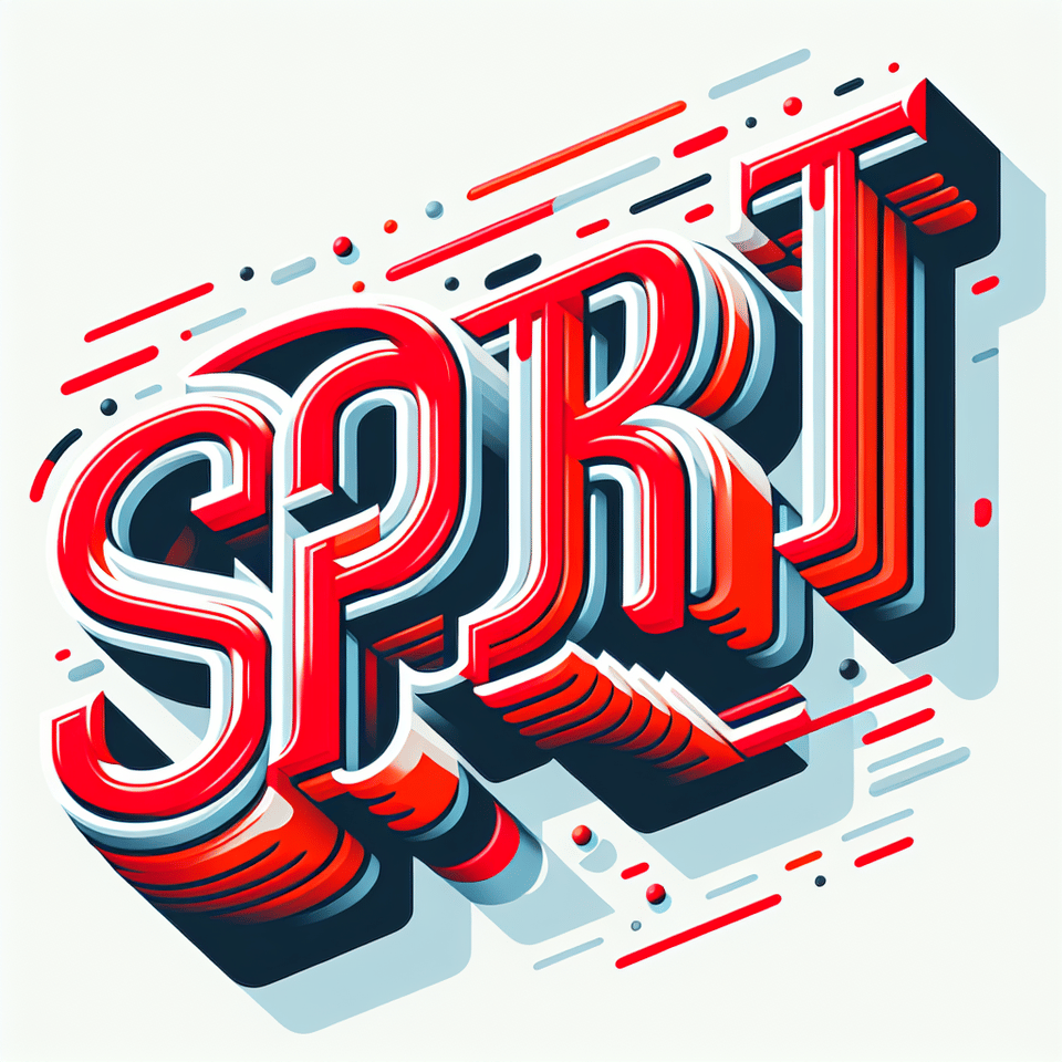SPORT text in word text effect image