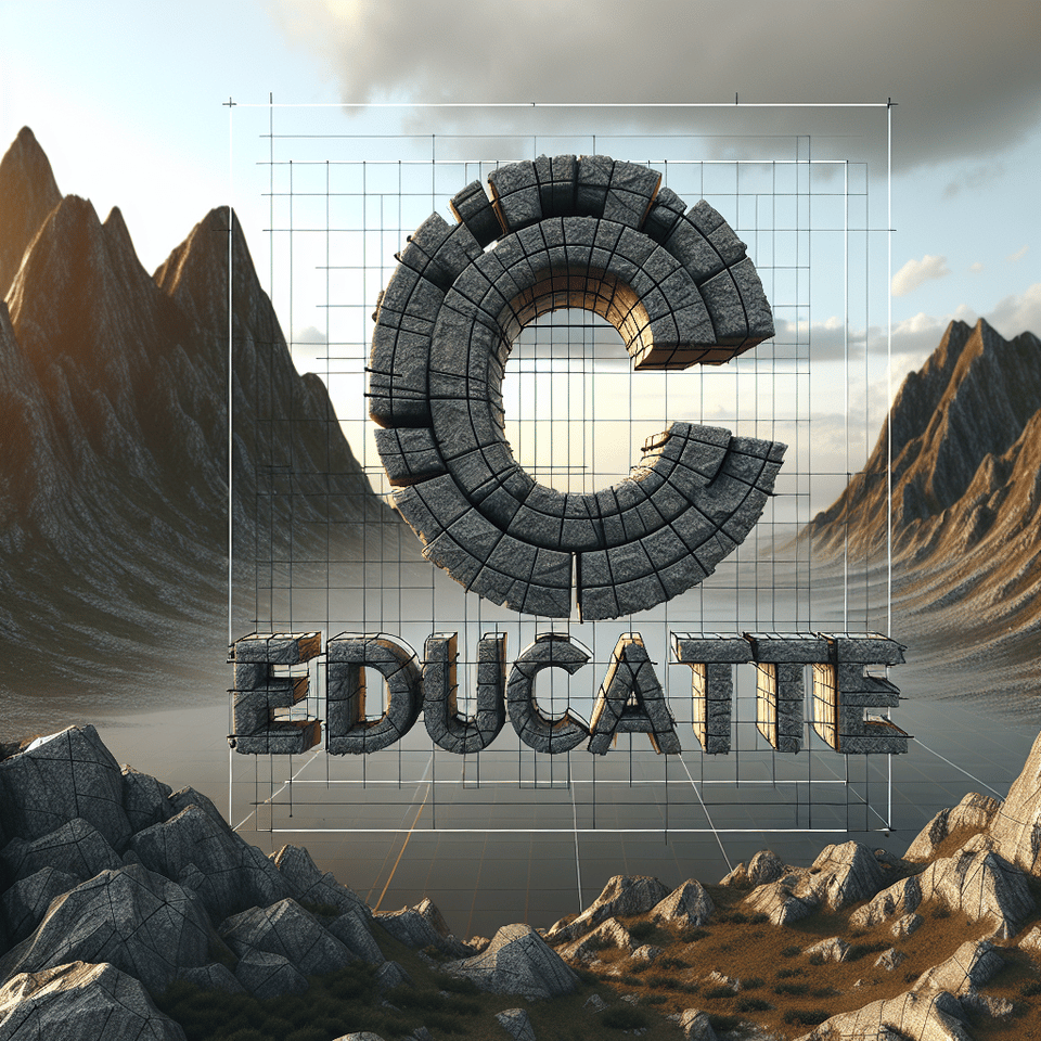 rock 3D after effects text CL educate video text effect image