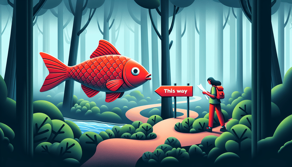 Red Herring Fallacy text effect image