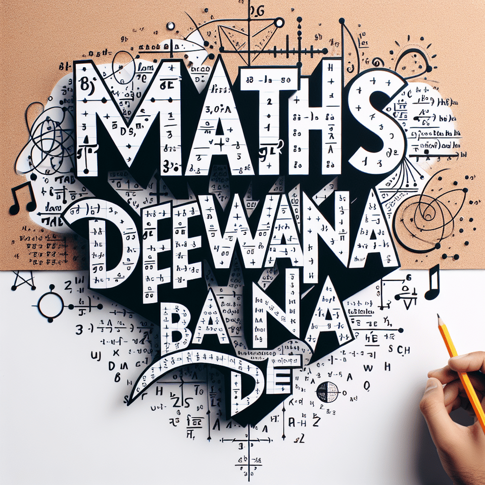'Maths Deewana Bana De' Title text in unique way text effect image