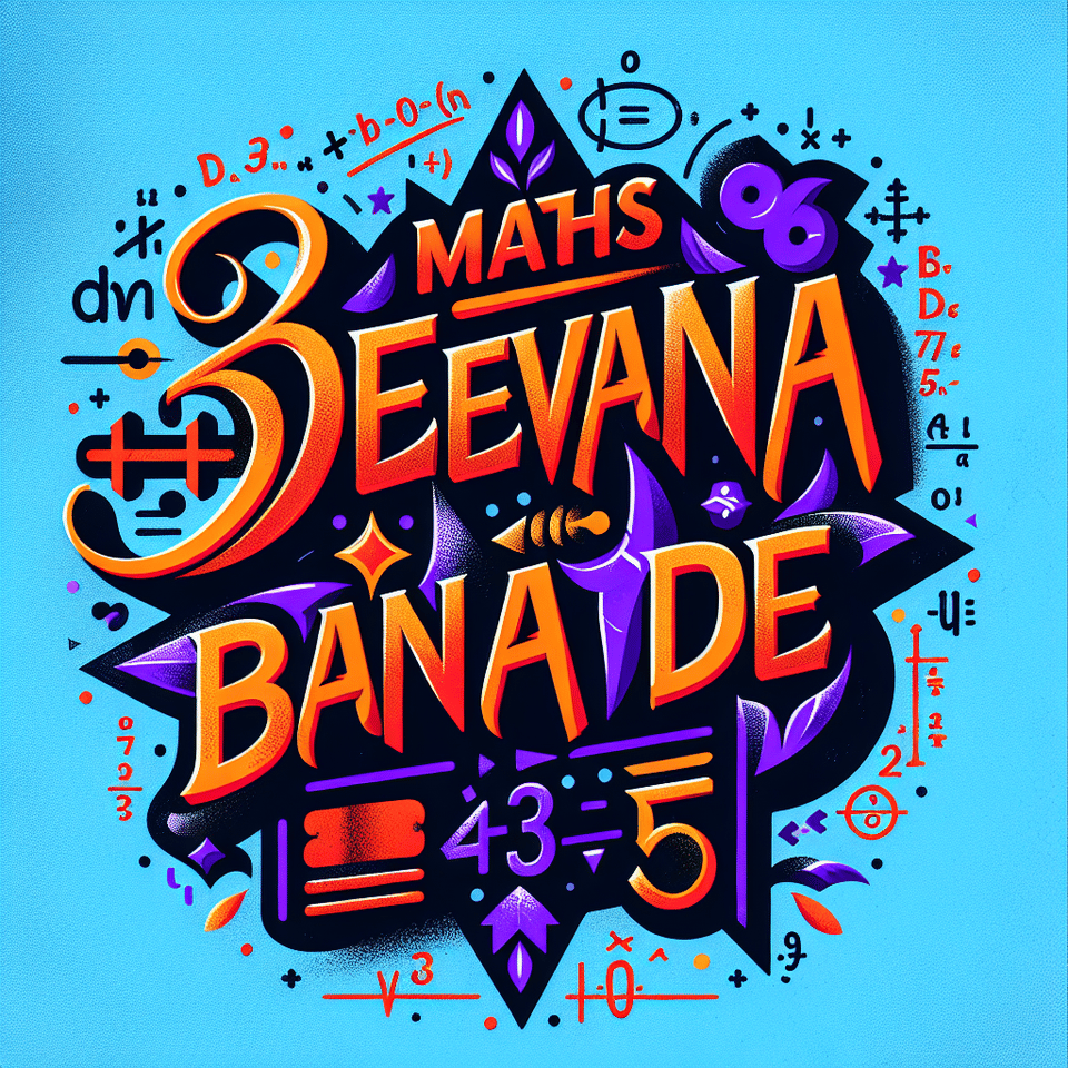 'Maths Deewana Bana De' Title text in catchy way text effect image