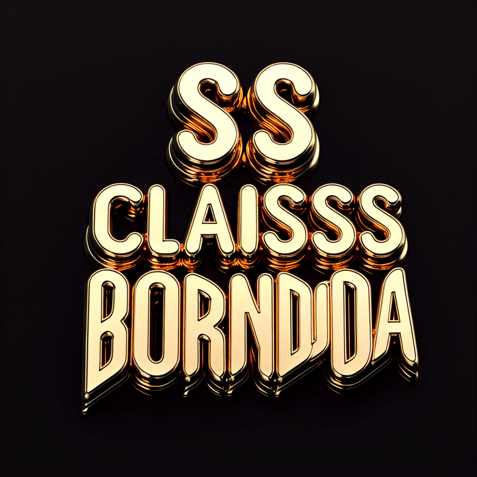 SS CLASSES BORUNDA NAME IN TEXT WITH GOLDN text effect image
