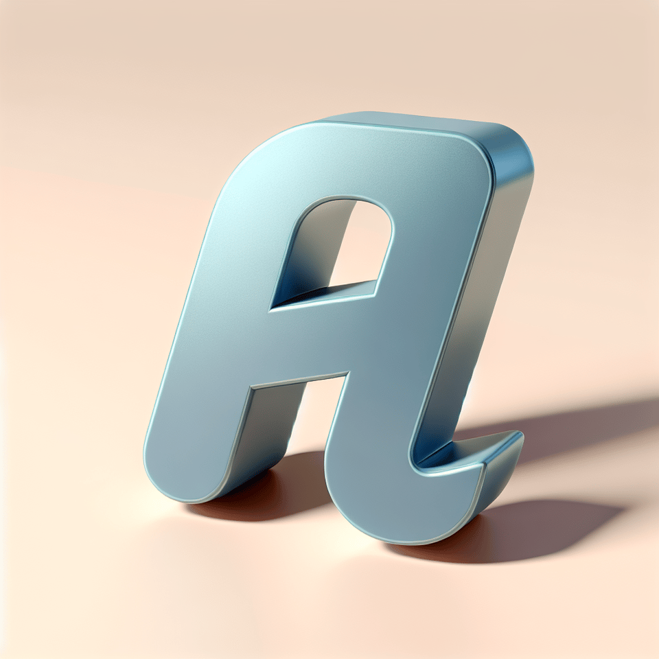 Type of letter in 3d text effect image
