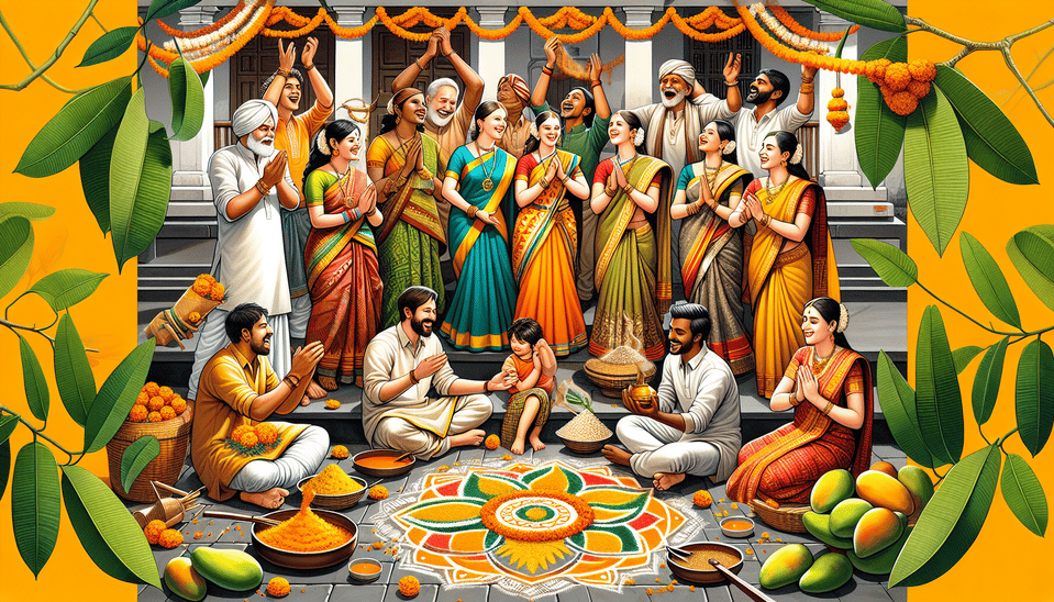 Happy UGADI: andhra culture text effect image
