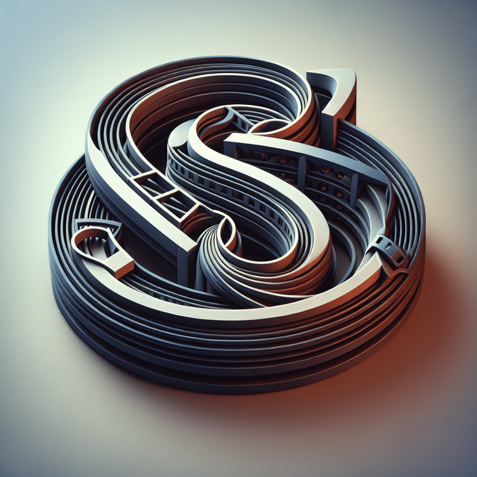 Logo letters s and d, cinematic, 3d render, typography, photo, poster, illustration text effect image