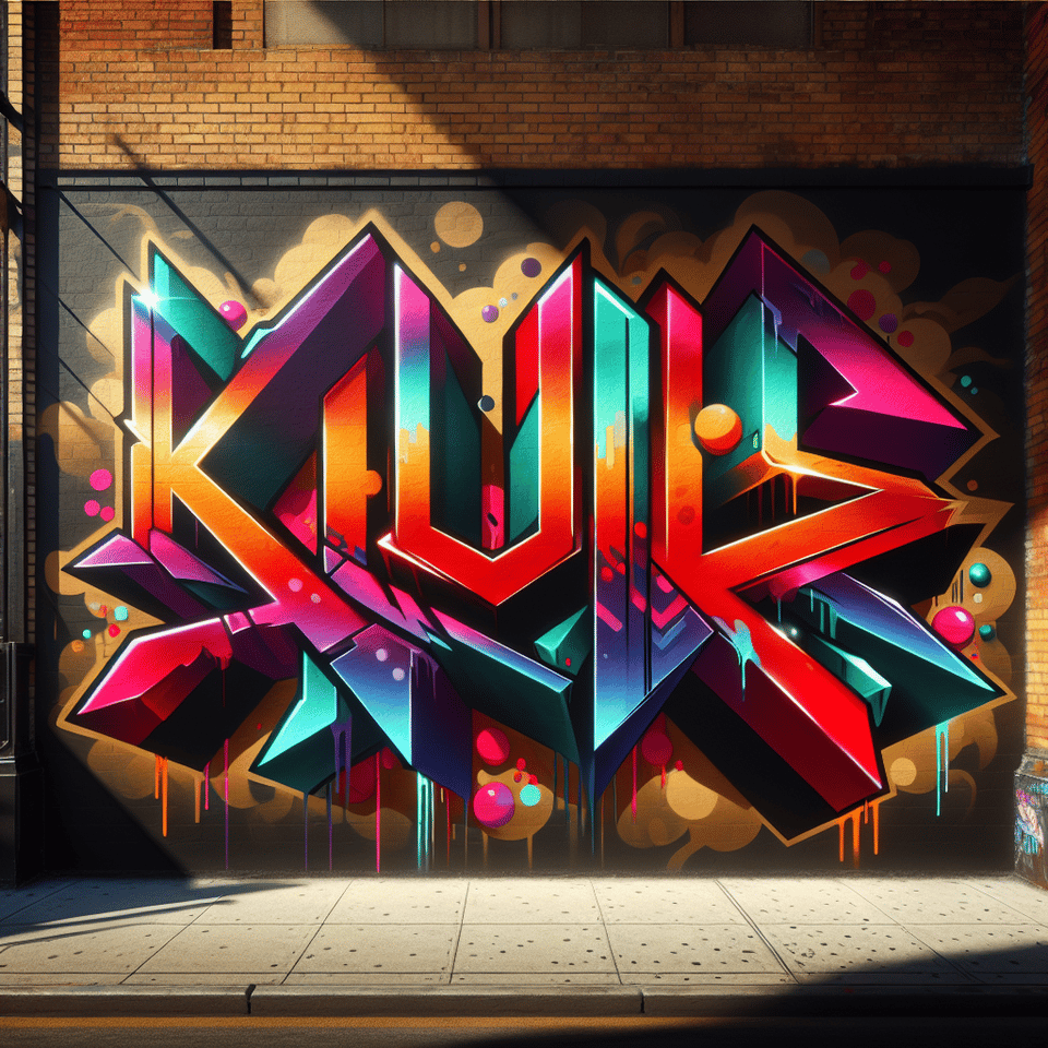 Urban graffiti artwork featuring the word Klub in bold, vibrant letters. text effect image