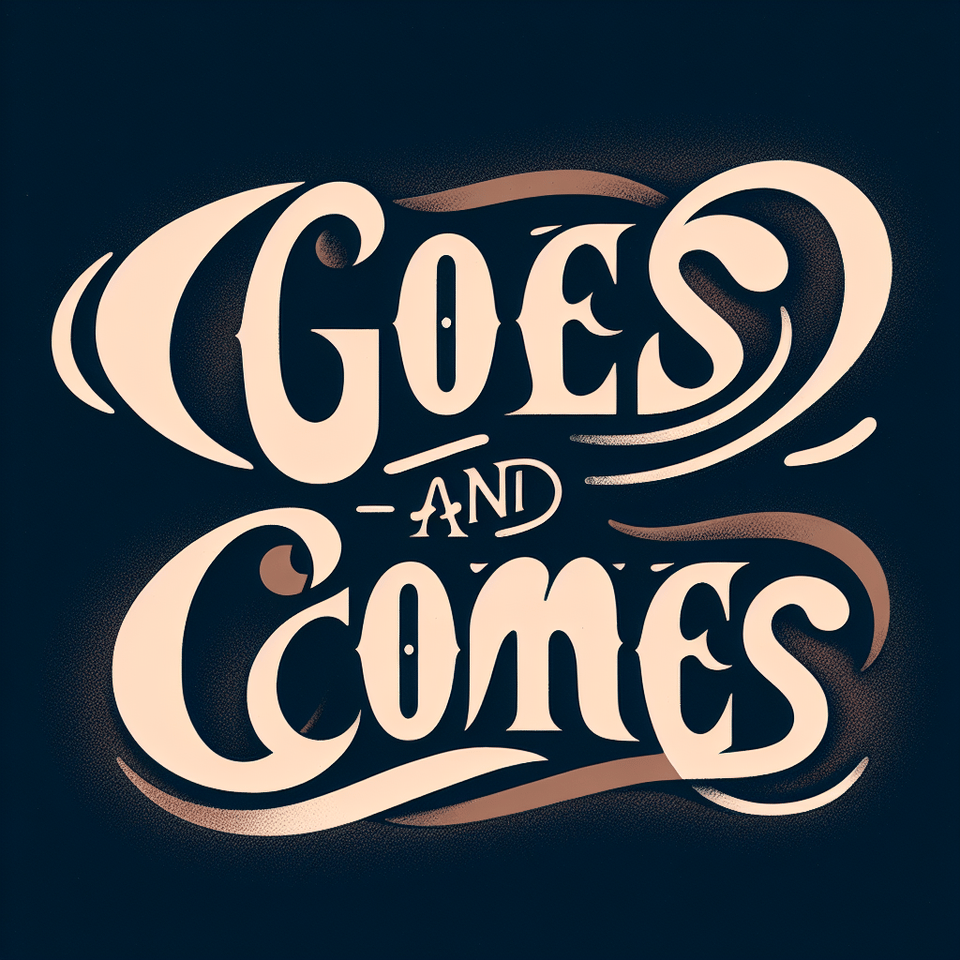 goes and comes, typography text effect image