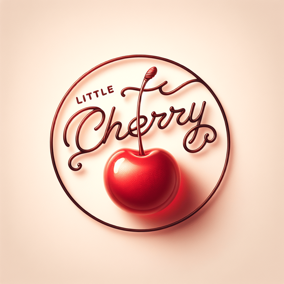 Little Cherry this text in one circle text effect image