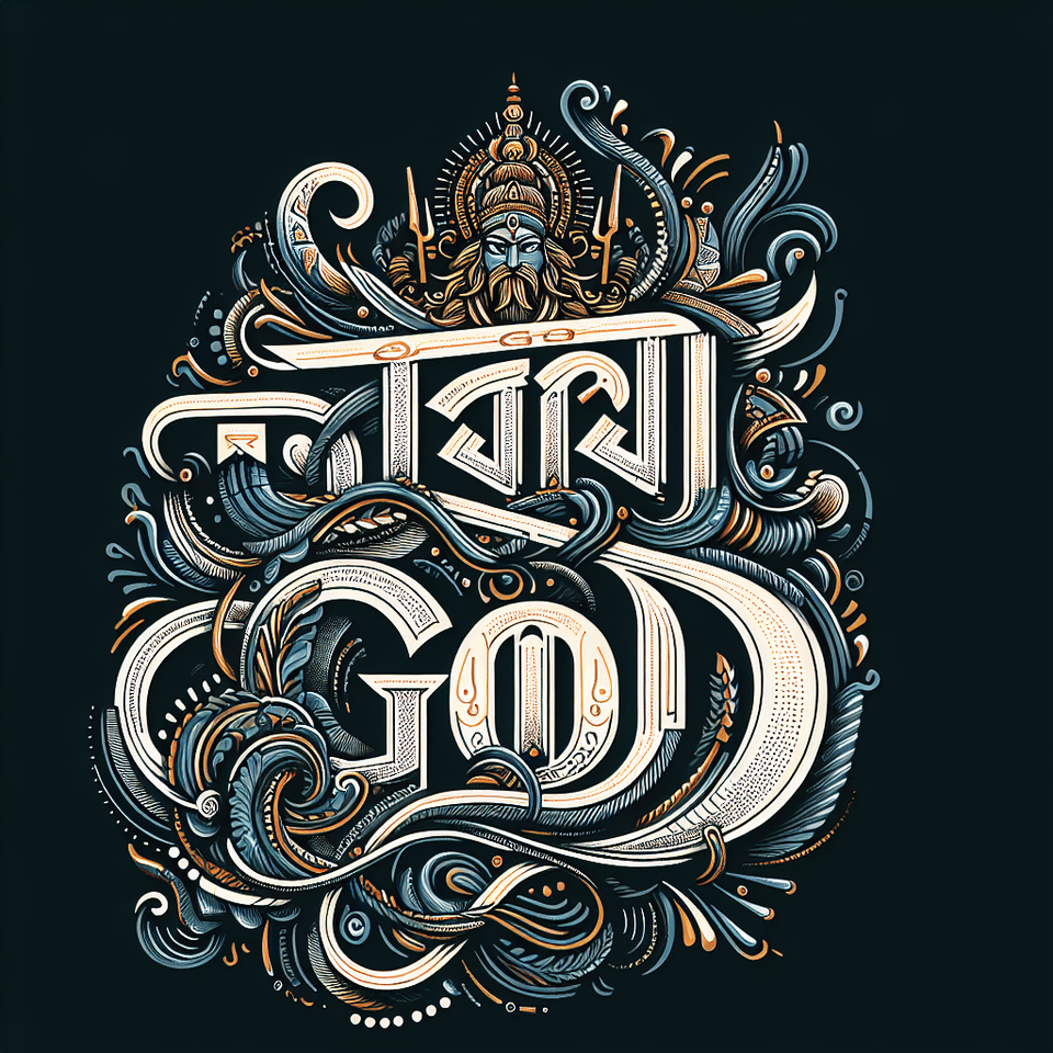 CHATAI GOD, typography text effect image