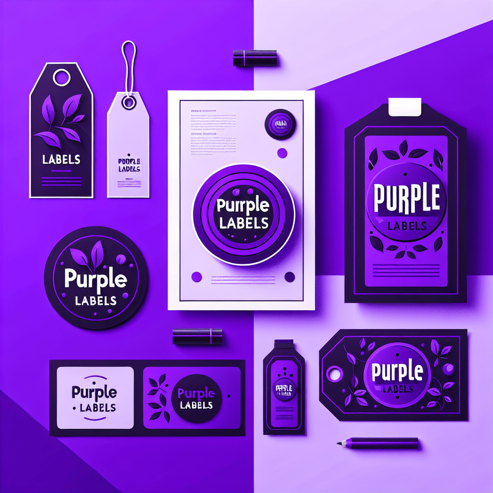 purple background and write purple labels in midlle i unique way text effect image