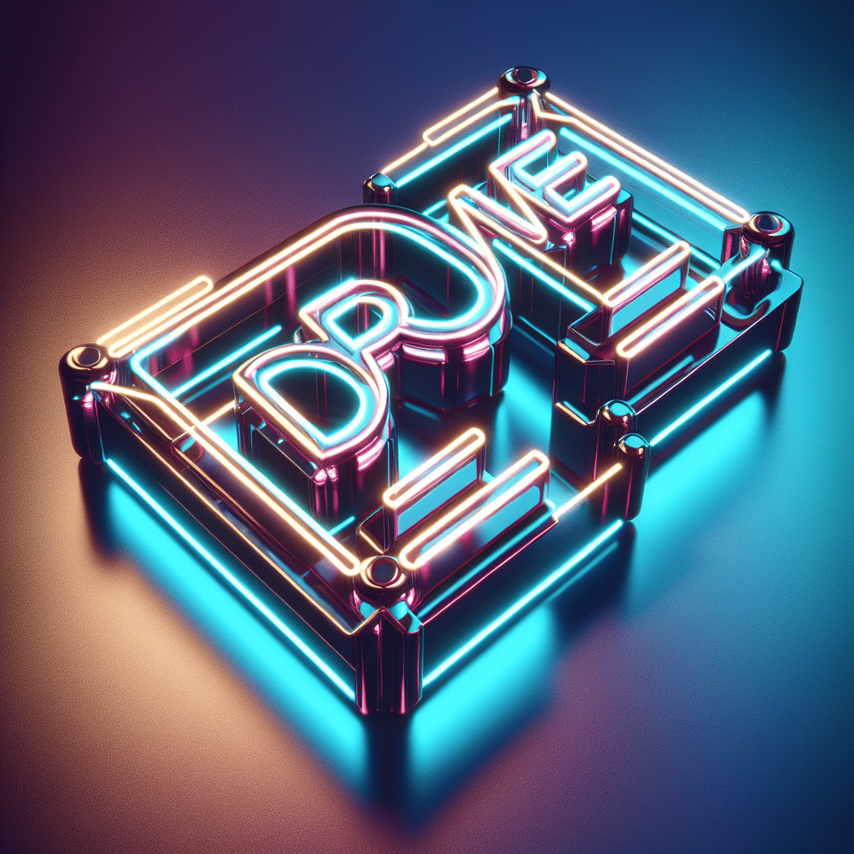Text drone cyberpunk style, three-dimensional, Neon effect, fluid within text, light background text effect image