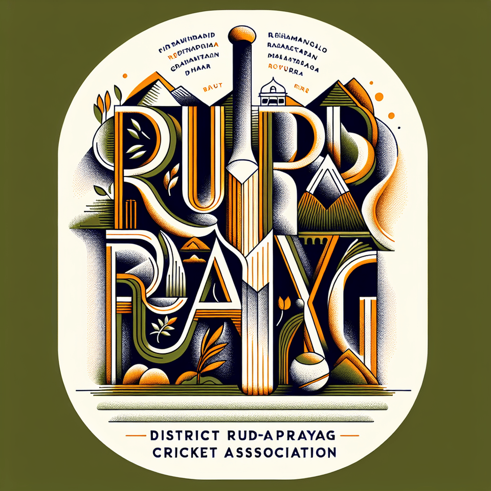 Distt. Rudraprayag Cricket Association, typography text effect image
