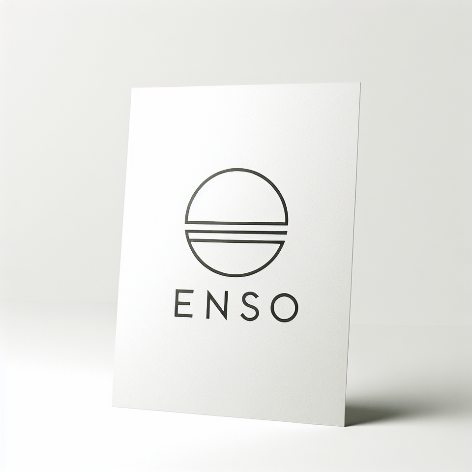 write ENSO In minimalistic font . text effect image