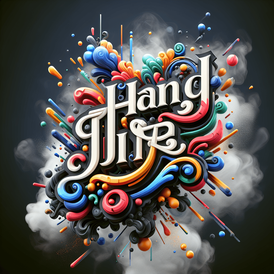 Text Jhand Life colorful splash 3d text and smoky transparent background, Realistic detailed view. text effect image