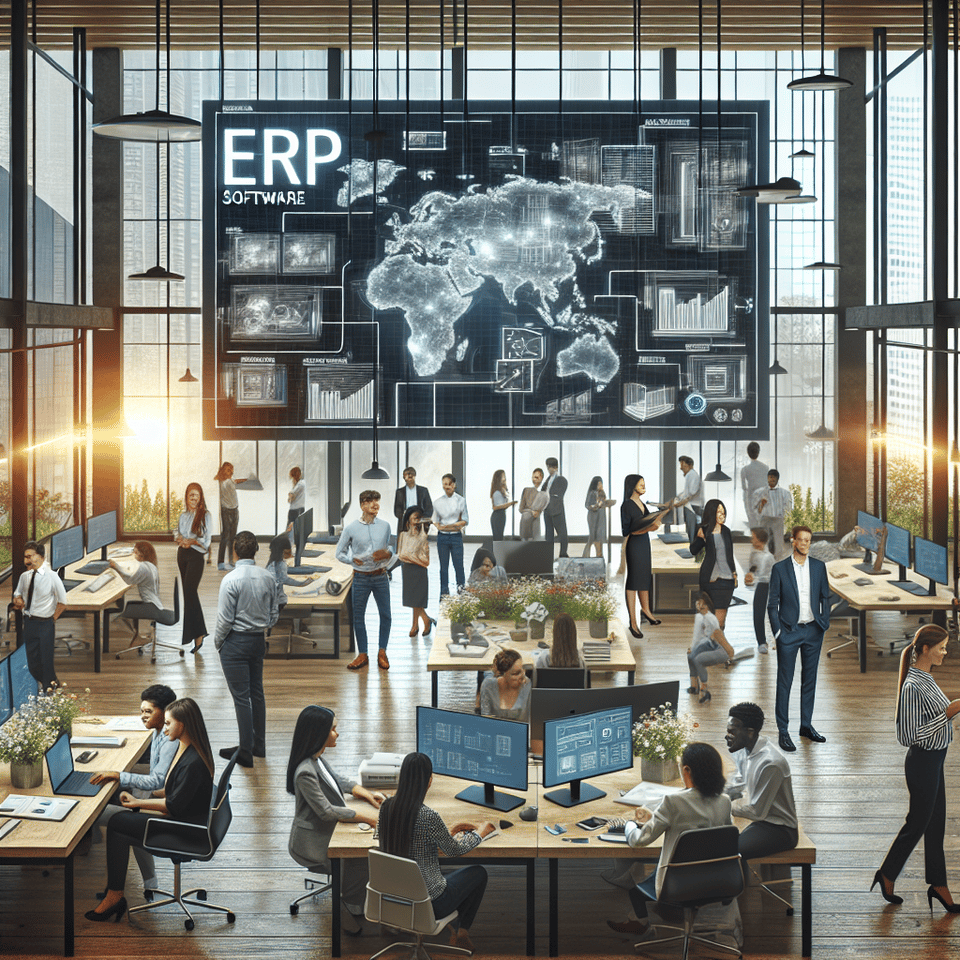 hình ảnh công ty làm về lĩnh vực phần mềm erp, photo text effect image