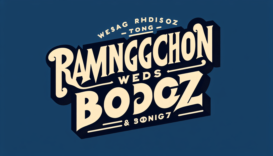 Want to see a bold stylish text Ramungchon weds Boaz text effect image