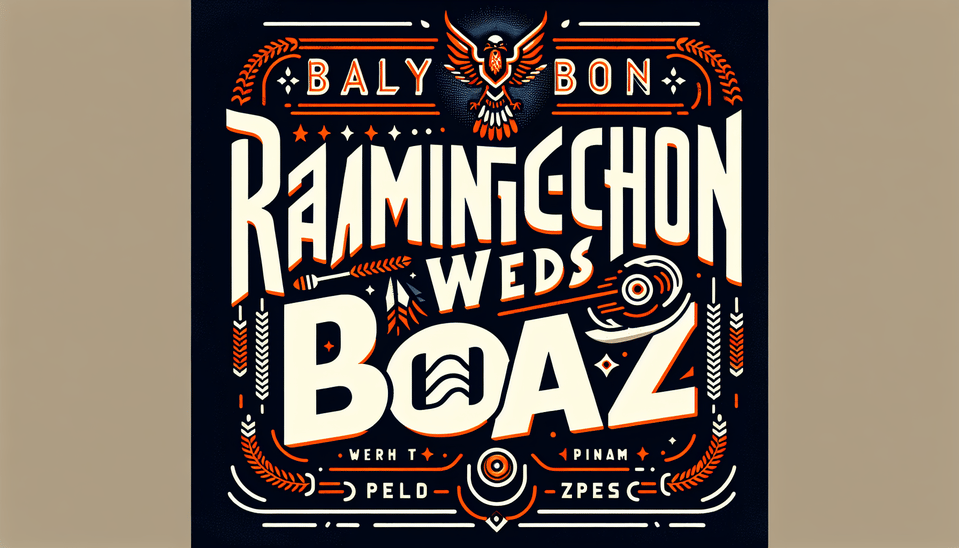 Want to see a bold stylish and acurate text of Ramungchon weds Boaz text effect image