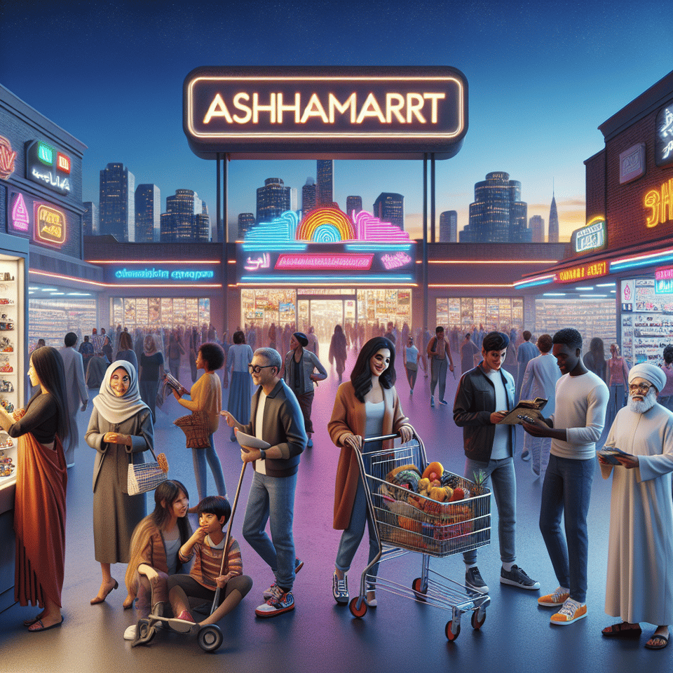 Shopping Now AshaMart text effect image