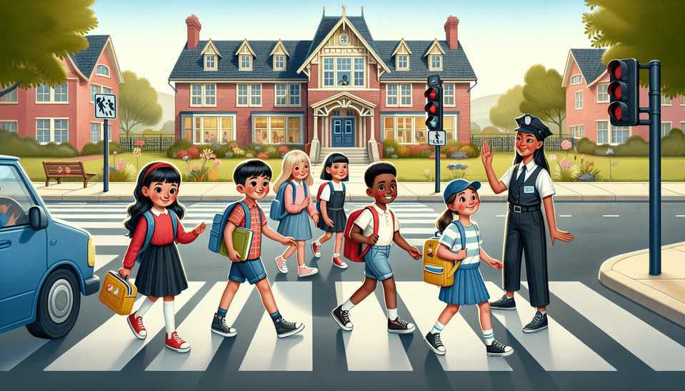 safety hazard kids road scool text effect image