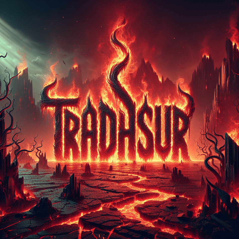 TradeAsur text makes in Devil theme text effect image