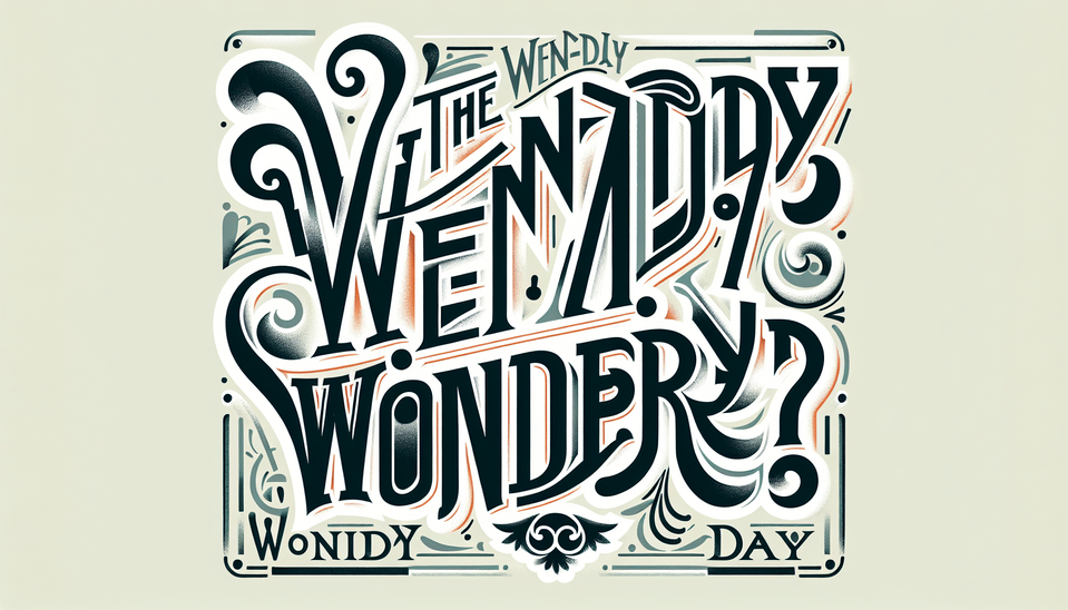 The Wenz-Day Wonder!, typography text effect image
