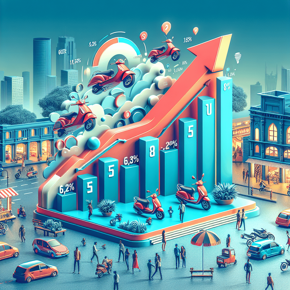 Exciting news!!,,,,March 2024 witnessed a surge in India's two-wheeler market! 🛵 With overall sales reaching 15,29,875, marking a 6.28% Month-on-Month increase. 📈 Exciting times ahead for the industry!, photo, poster text effect image