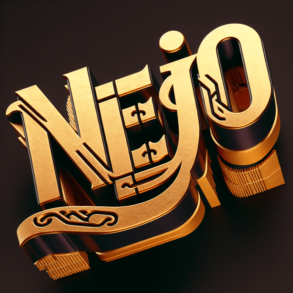 NEYO 3d text with gold shine vintage texture and font without any background, graffiti, 3d render, fashion, painting, typography text effect image