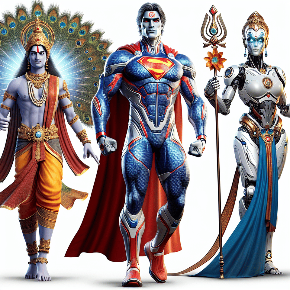 SAKTIMAN KRISH SUPERMAN ROBOT AVTAR text effect image