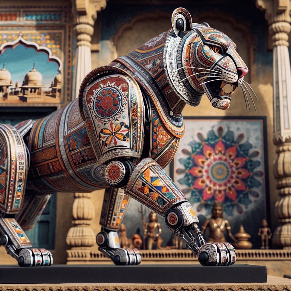 TIGER RAJASTHANI TRADITIONAL ROBOT AVTAR text effect image