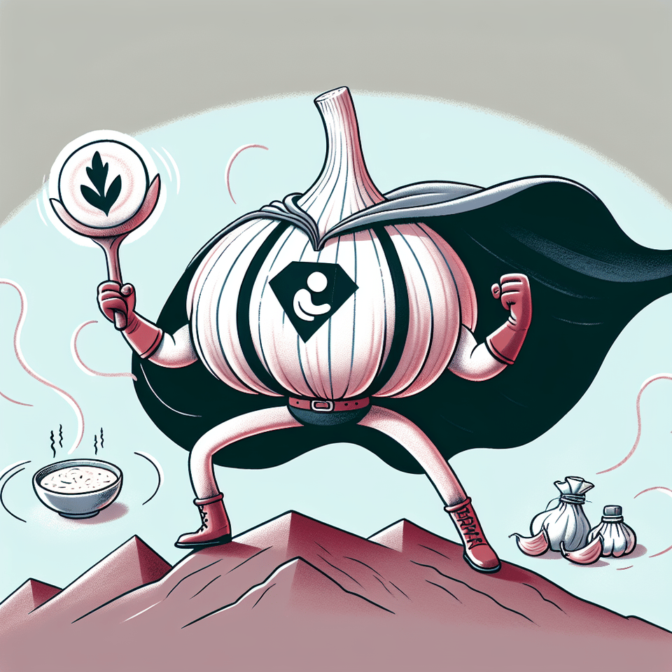 Who knew that garlic could be a superhero for breastfeeding moms? Despite its,pungent odour, garlic is believed to enhance the flavour of breast milk and may even,have antibacterial properties that benefit both mom and baby. So go ahead, add a,little extra garlic to your meals - it's not just delicious, it's nutritious too text effect image