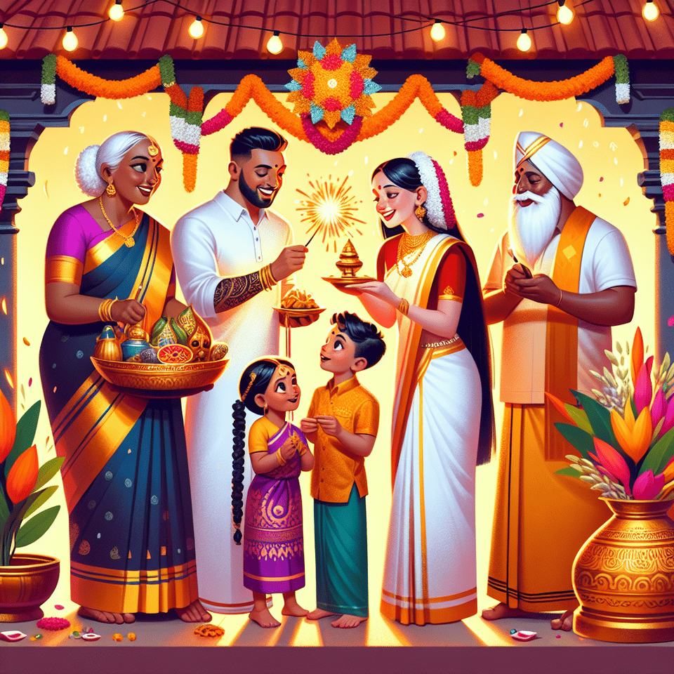happy vishu text effect image
