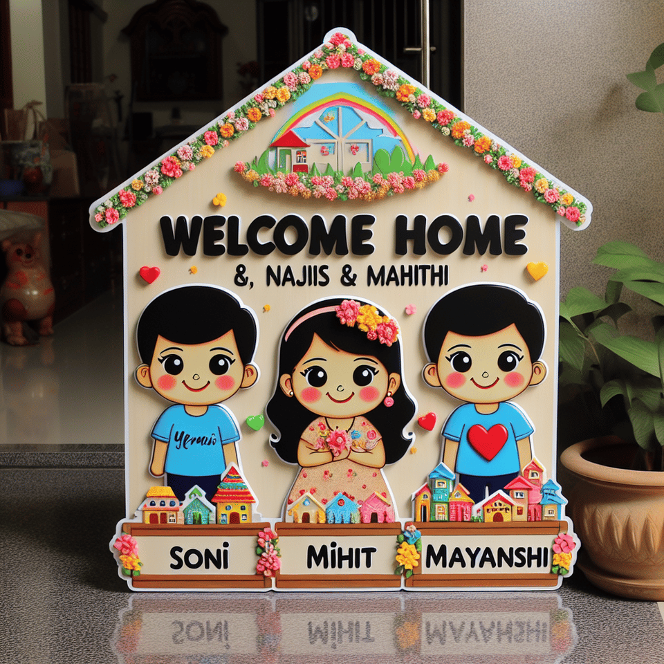 Welcome Home Soni, Mihit & Mayanshi text effect image