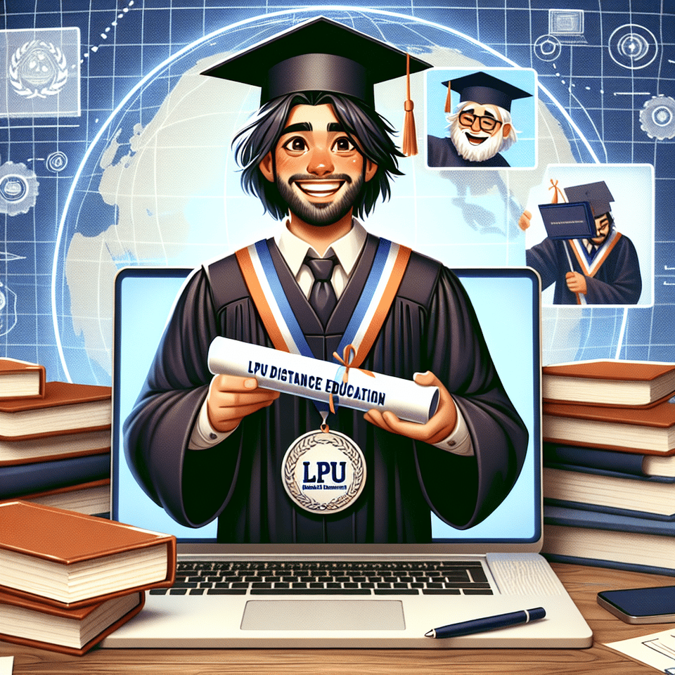Be Graduate with LPU Distance Education text effect image